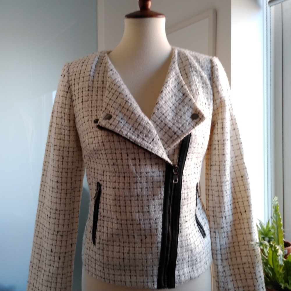 NWT Banana Republic Boucle Moto Jacket